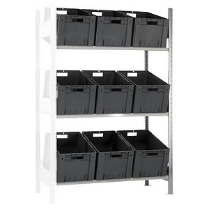 SCHULTE Anbau-Schrägbodenregal L MULTIplus150 13698 lichtgrau 100,0 x 60,0 x 200,0 cm