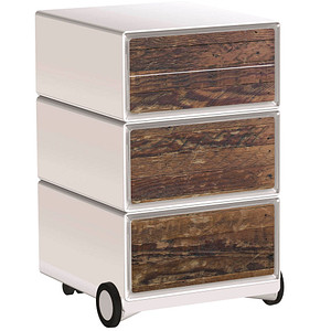 PAPERFLOW easyBox Industrial Rollcontainer weiß, bunt 61756 4 Auszüge 39,0 x 43,6 x 64,2 cm