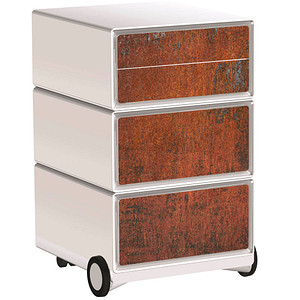 PAPERFLOW easyBox Industrial Rollcontainer weiß, bunt 61767 4 Auszüge 39,0 x 43,6 x 64,2 cm