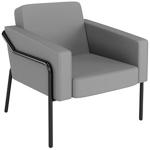 medso powered by PAPERFLOW Sessel MEDSO L grau schwarz Kunststoff 75,0 x 74,3 x 73,6 cm, 1 St.