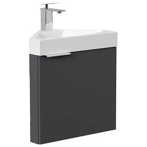 POSSEIK Waschbecken mit Unterschrank DELTA SLIMLINE grafit 52,0 x 37,0 x 55,0 cm