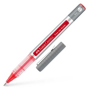 FABER-CASTELL Free Ink Tintenroller grau 0,4 mm, Schreibfarbe: rot, 1 St.