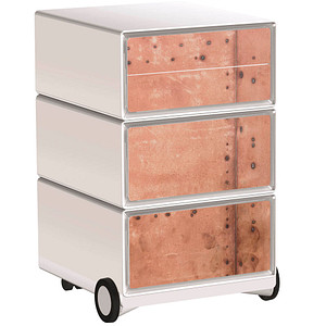 PAPERFLOW easyBox Industrial Rollcontainer weiß, bunt 61778 4 Auszüge 39,0 x 43,6 x 64,2 cm