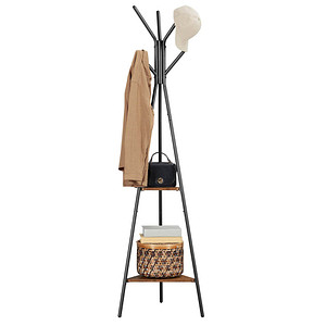 VASAGLE Kleiderständer RCR16BX braun Metall 6 Haken 49,5 x 179,0 cm, 1 St.