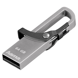 hama USB-Stick Hook-Style grau 64 GB