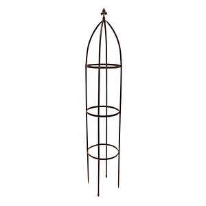 relaxdays Rankobelisk Metall, Ø 35,0 cm braun rund, 1 St.