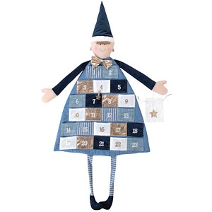 Rayher Adventskalender zum Aufhängen royalblau