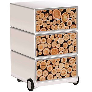PAPERFLOW easyBox Industrial Rollcontainer weiß, bunt 61811 4 Auszüge 39,0 x 43,6 x 64,2 cm
