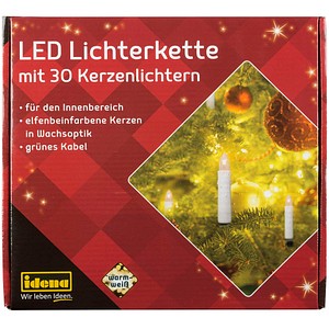Idena 30er LED Lichterkette grün 16,0 m, 1 Pack