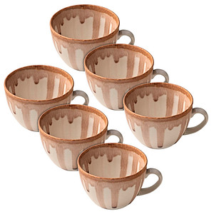 HEART & SOUL Kaffeetassen Perfect Match Oyster braun 0,21 l, 6 St.