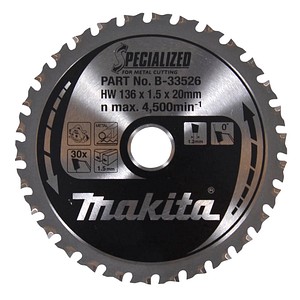 makita B-33526 SPECIALIZED Kreissägeblatt 136,0 mm, 30 Zähne, 1 St.