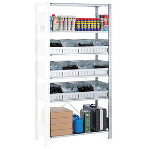 SCHULTE Anbauregal 14276 silber, verzinkt 100,0 x 40,0 x 200,0 cm