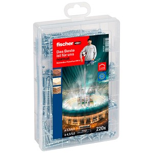 fischer Holzbauschrauben-Sortiment Meisterbox - PowerFast II SK TG/VG TX 562929 3,5/4/4,5/5 mm x 16/30/40/60 mm