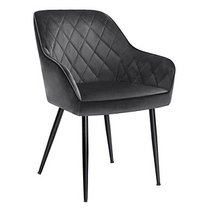 SONGMICS Sessel dunkelgrau schwarz Stoff 62,5 x 60,0 x 85,0 cm, 1 St.