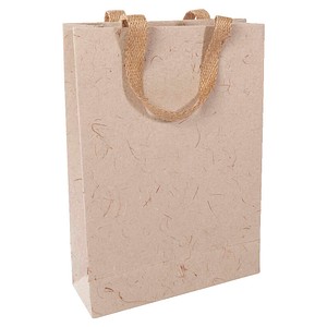 SIGEL Geschenktüte Natural Red Coco beige/rot 25,0 x 35,5 cm, 5 St.