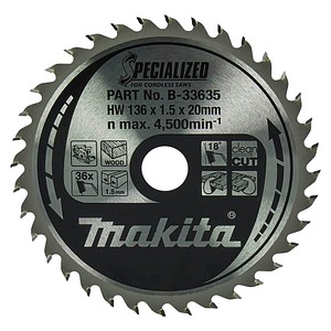 makita B-33635 SPECIALIZED Kreissägeblatt 136,0 mm, 36 Zähne, 1 St.