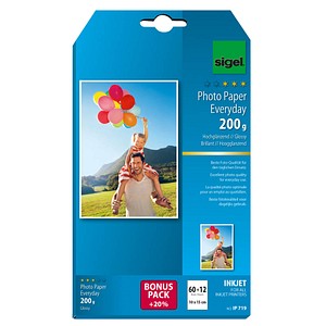SIGEL Fotopapier IP719 10,0 x 15,0 hochglänzend 200 g/qm 72 Blatt SIGEL Fotopapier IP719 10,0 x 15,0 hochglänzend 200 g/qm 72 Blatt