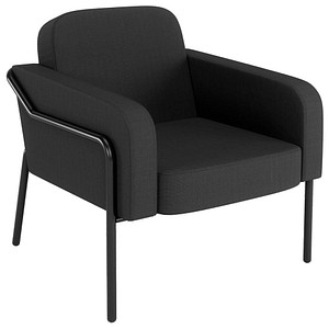 medso powered by PAPERFLOW Sessel MEDSO L Rund anthrazit schwarz Kunststoff 75,0 x 74,3 x 73,6 cm, 1 St.