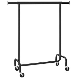 SONGMICS Rollgarderobe schwarz Metall 110,0/150,0 x 160,0 cm, 1 St.