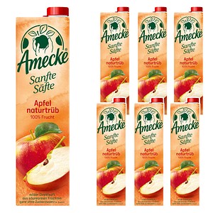 Amecke Sanfte Säfte Apfel naturtrüb Direktsaft 6x 1,0 l