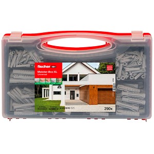 fischer Meister-Box XL Universal 577159 Universaldübel-Sortiment, 290-teilig