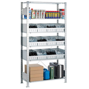SCHULTE Kleinteileregal 14270 silber, verzinkt 100,0 x 50,0 x 200,0 cm