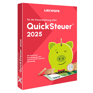 LEXWARE QuickSteuer 2025 (für das Steuerjahr 2024) Software Vollversion (PKC)