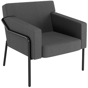 medso powered by PAPERFLOW Sessel MEDSO L anthrazit schwarz Stoff 75,0 x 74,3 x 73,6 cm, 1 St.