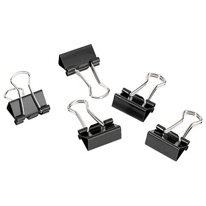 Gowi Foldbackklammern schwarz 1,5 cm, 12 St.