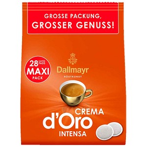 Dallmayr Crema d'Oro INTENSA Kaffeepads, Arabicabohnen kräftig, 28 St.