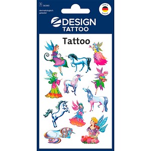 AVERY Zweckform Klebetattoo 56390 Elfen, Einhörner, 11 Etiketten