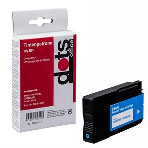 dots  cyan Druckerpatrone kompatibel zu HP 951XL (CN046AE)