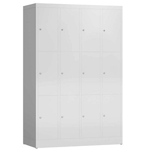 ClassiX Schließfachschrank lichtgrau X-520340, 12 Schließfächer 118,5 x 50,0 x 180,0 cm
