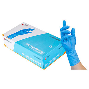 NITRAS MEDICAL unisex Einmalhandschuhe HIGH RISK NITRILE blau Größe M, 50 St.