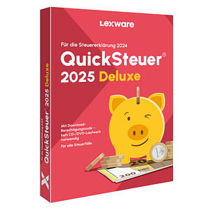 LEXWARE QuickSteuer Deluxe 2025 (für das Steuerjahr 2024) Software Vollversion (PKC)