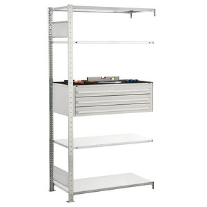 SCHULTE Anbauregal 14685 silber 100,0 x 50,0 x 200,0 cm