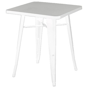meet powered by PAPERFLOW URBAN Beistelltisch quadratisch Stahl weiß 60,0 x 60,0 x 73,0 cm, 1 St.