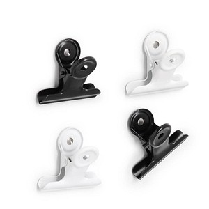 Zeller Clips Magnete schwarz, Metall 4,0 x 2,5 x 3,5 cm, 1 Set