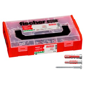 fischer L-Boxx mini DuoPower und DuoSeal 561472 Dübel- und Schrauben-Sortiment, 275-teilig