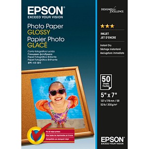 EPSON Fotopapier S042545 13,0 x 18,0 cm glänzend 200 g/qm 50 Blatt