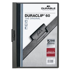 25 DURABLE Klemmhefter DURACLIP  anthrazit