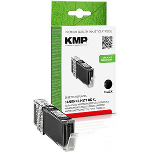 KMP C107BKX  schwarz Druckerpatrone kompatibel zu Canon CLI-571 XL BK