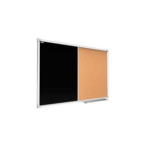 ALLboards Pinnwand und Kreidetafel 120,0 x 90,0 cm Textil schwarz