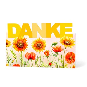 LUMA Dankeskarte Danke LU GKO 08 bunt, 1 St.