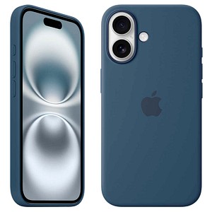 Apple Silikon Case mit MagSafe Handy-Cover für Apple iPhone 16 denim