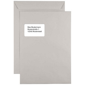 kaenguruh the world of paper Versandtaschen DIN C4 mit Fenster grau 250 St.
