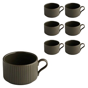 APS Kaffeetassen THE GRID braun 0,2 l, 6 St.