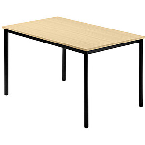 HAMMERBACHER Konferenztisch VDR12 ahorn rechteckig, Rundrohr schwarz, 120,0 x 80,0 x 72,0 cm