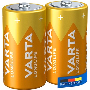 VARTA Batterien LONGLIFE Alkali-Mangan Baby C 1,5 V, 2 St.