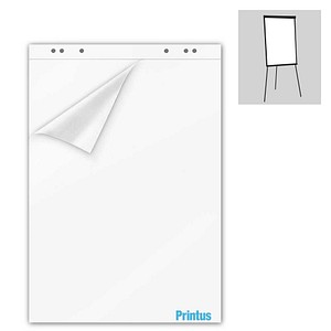 Printus Flipchart-Papier blanko 67,5 x 98,0 cm, 20 Blatt, 5 Blöcke